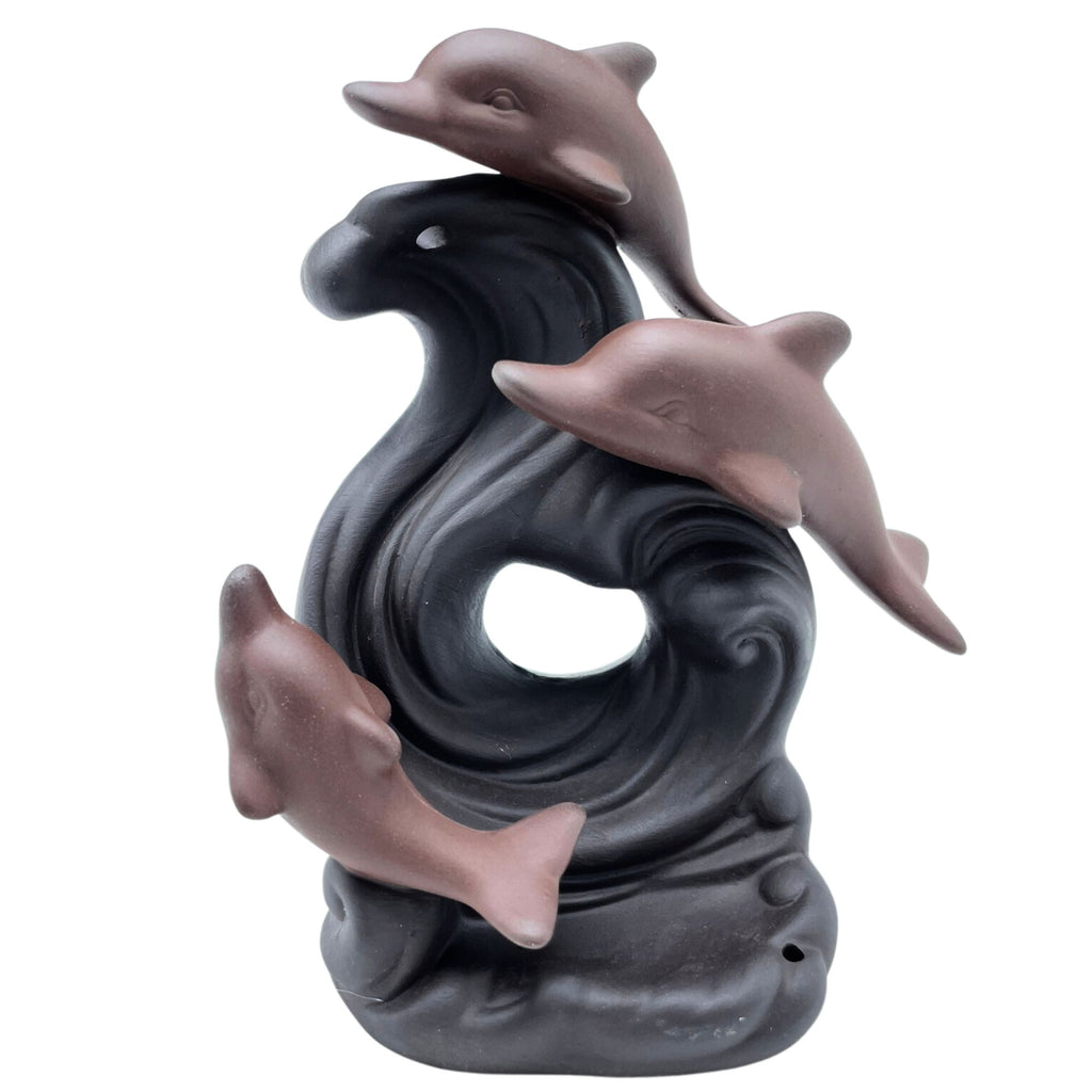 Backflow Incense Burner Dolphin Wave for a Relaxing Atmosphere