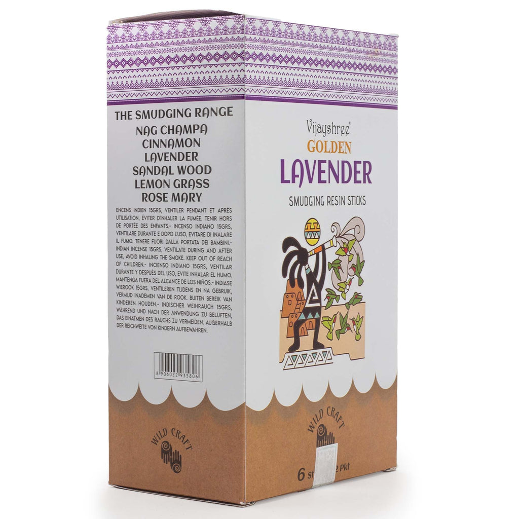 Golden Lavender Smudging Resin Sticks for Peaceful Atmosphere