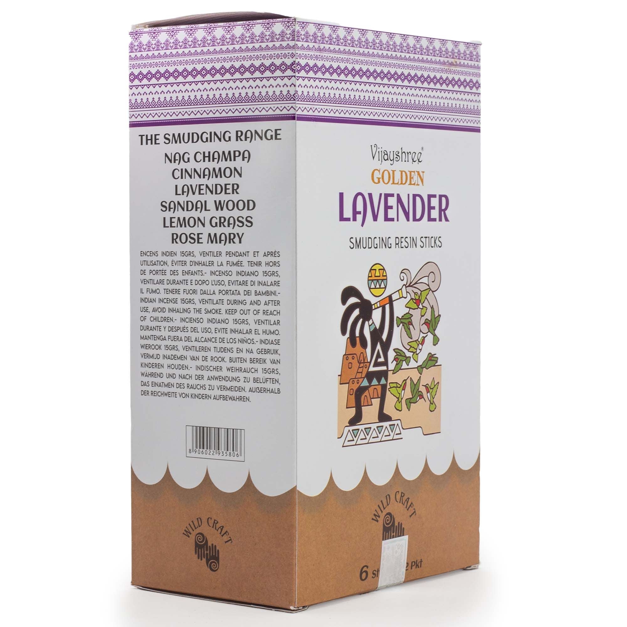 Golden Lavender Smudging Resin Sticks for Peaceful Atmosphere
