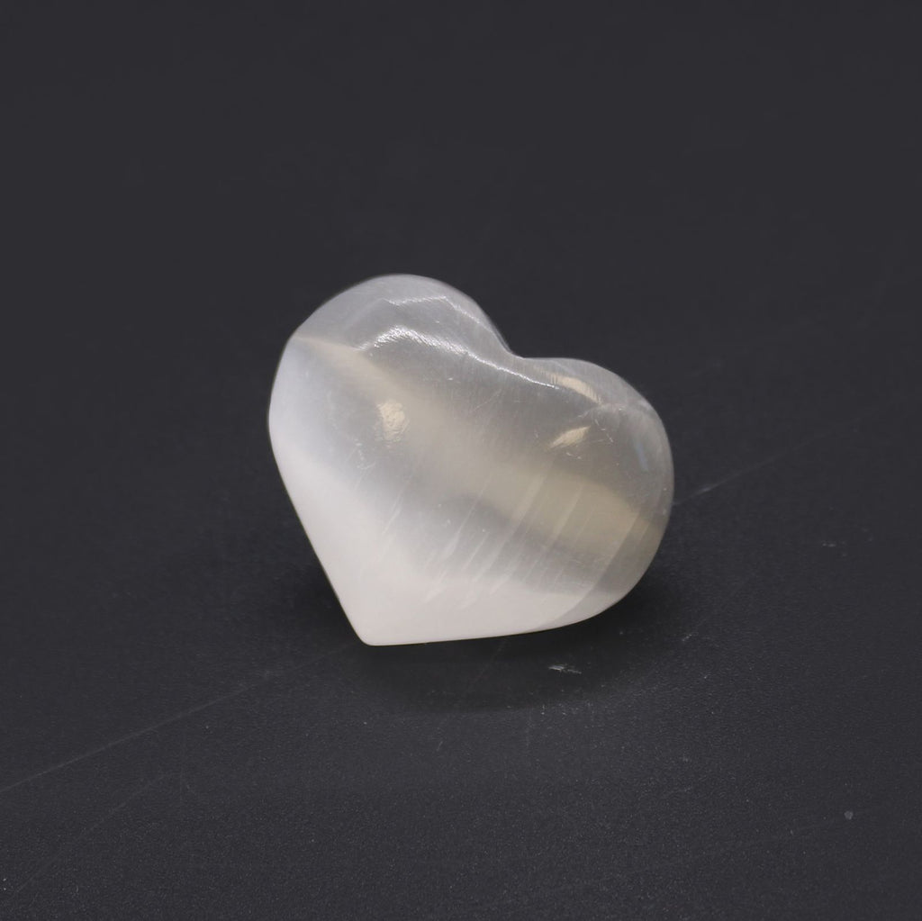 Selenite Heart 3 to 4cm Decorative Crystal for Home Decor