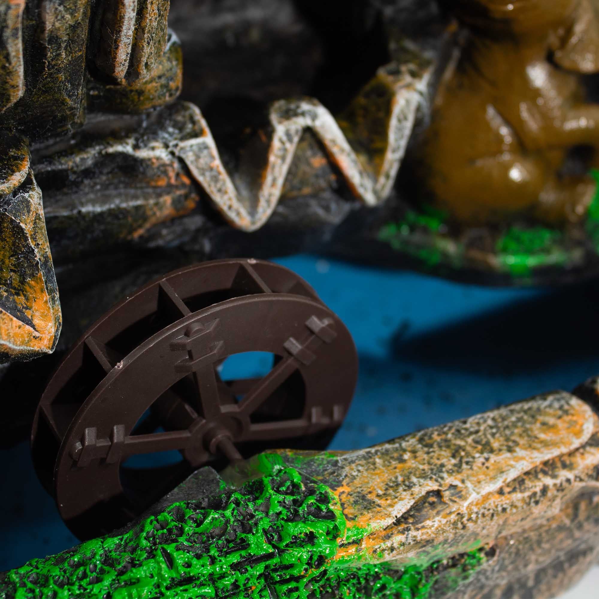 Elephants in Love Tabletop Water Feature with Light and Watermill
