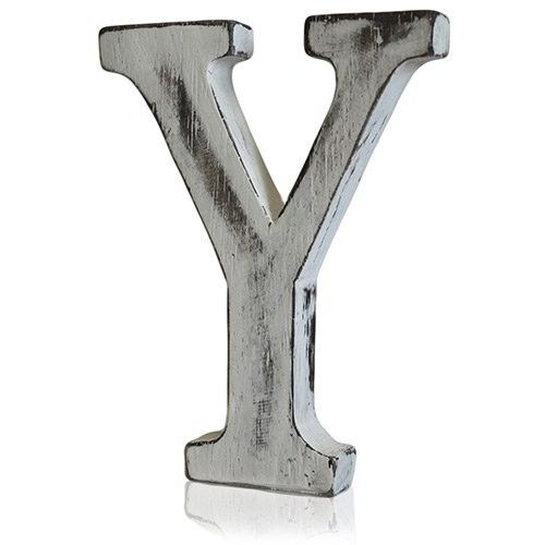 Shabby Chic Letter Y Decorative Alphabet for Home Decor