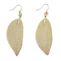 Bravery Leaf Gold Earrings Unique Nature Inspired Leaf Jewellery