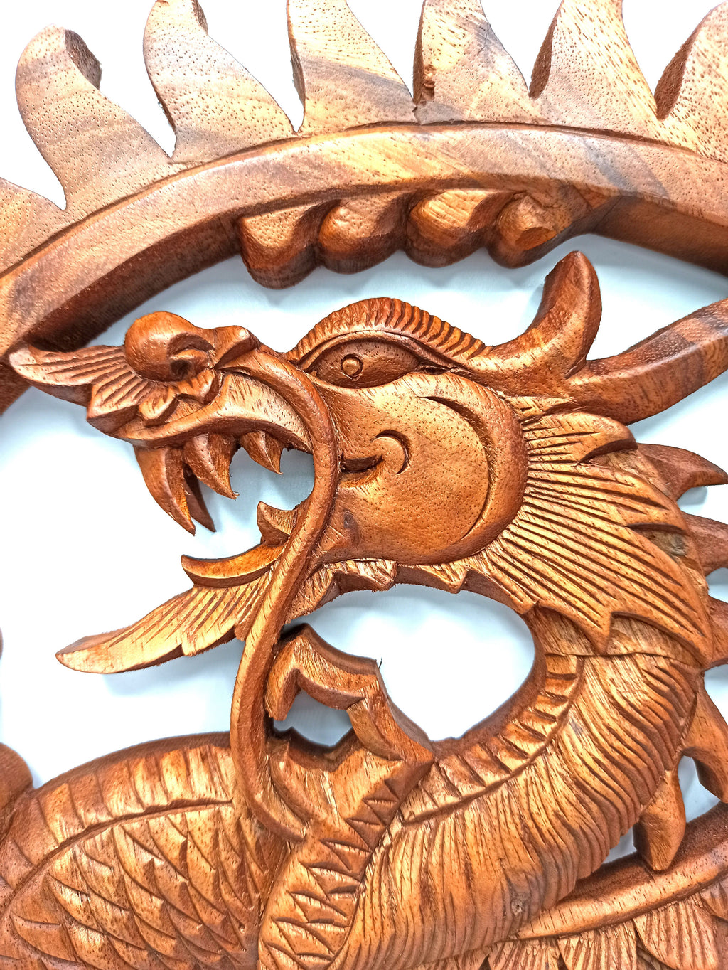 Dragon Panel 40cm Decorative Wooden Art for Unique Spaces
