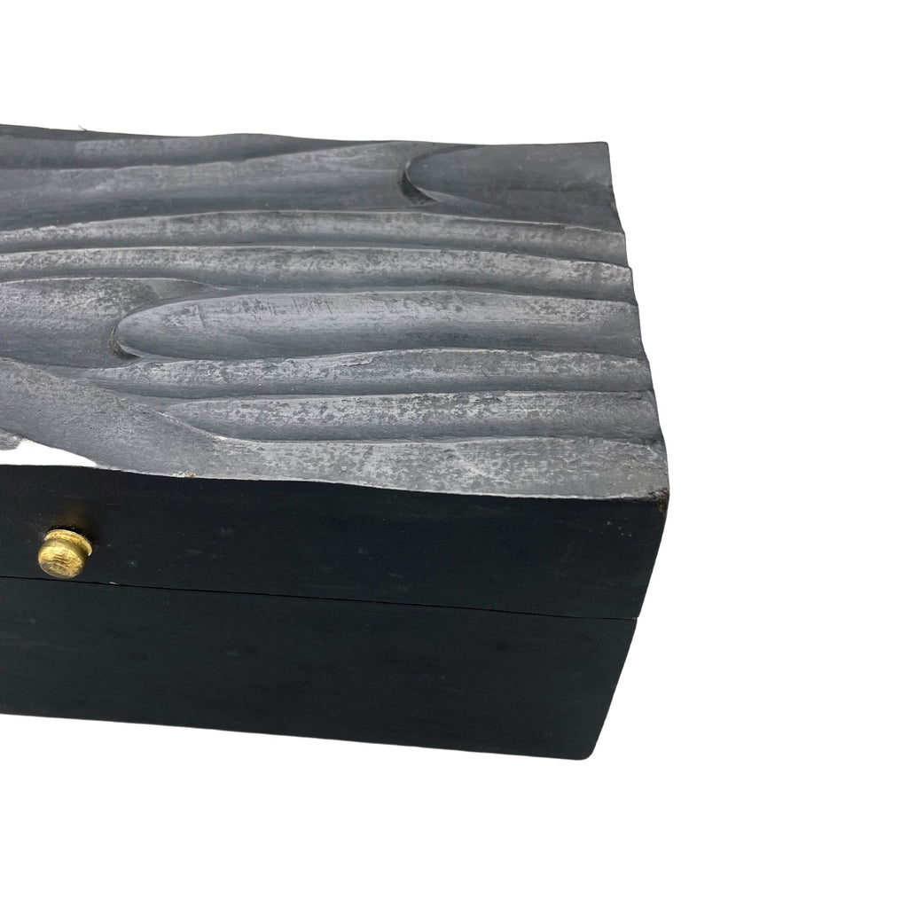 Vintage Deco Multi Purpose Box with Black Swirls for Storage