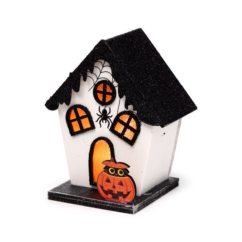 Spooky Spider House Halloween LED Decoration for Creepy Displays