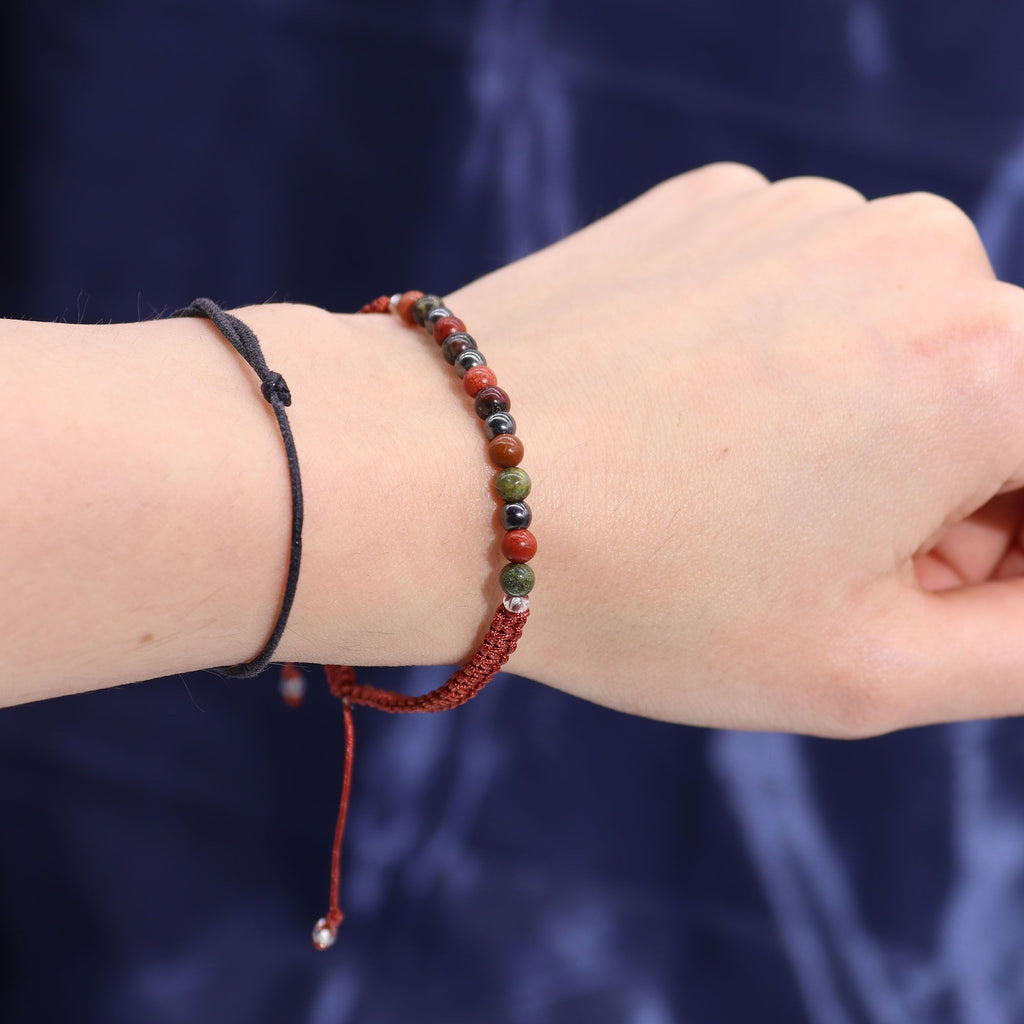 Zodiac Crystal Candle with Gemstone Bracelet for Aries Energy