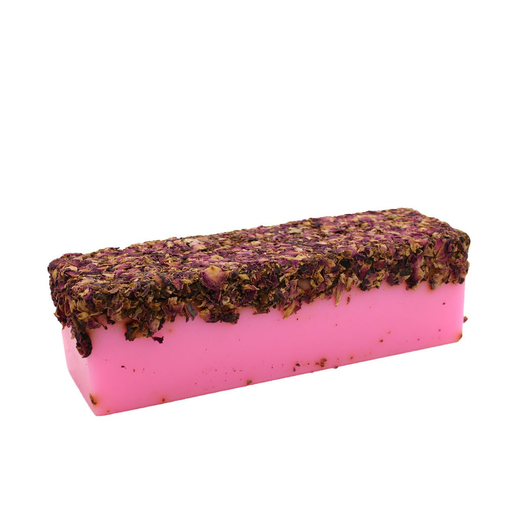 Rose & Rose Petals Soap Loaf with Decorative Petal Topping