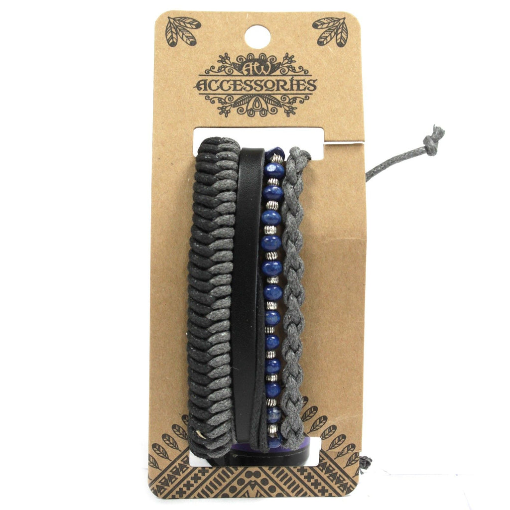 Stylish Mens Bracelet Sets in Black and Macho for Trendy Looks