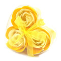 Set of 3 Soap Flower Heart Box with Spring Roses for Bathing