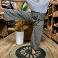 Yoga and Festival Pants Thai Fisherman Mandala Mantra in Grey