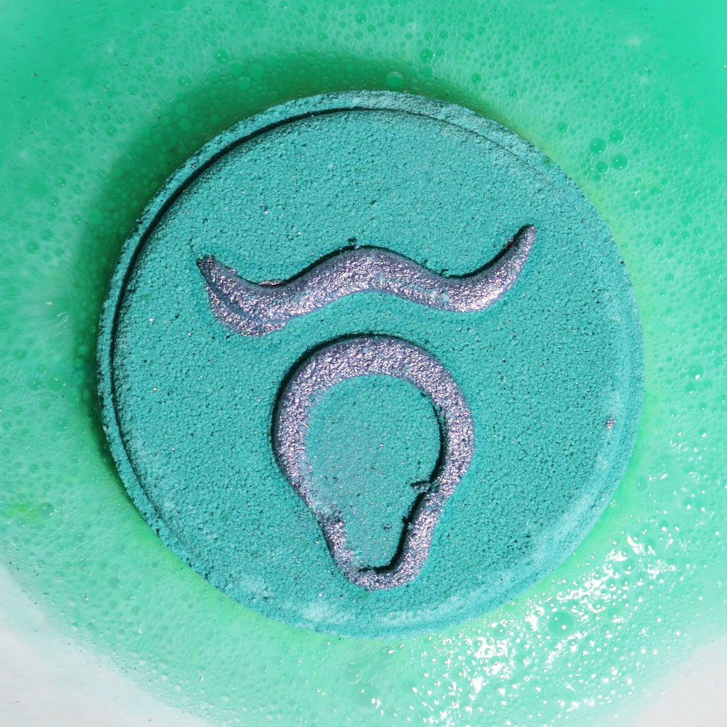 Zodiac Bath Fizzers Set with Horoscope Taurus for Relaxation