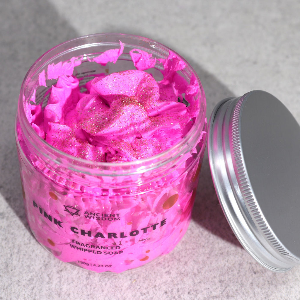Pink Charlotte Whipped Soap 120g with Calming Fragrance Notes