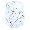 Natural Floral Glass Candle Holder Margarita for Home Decor