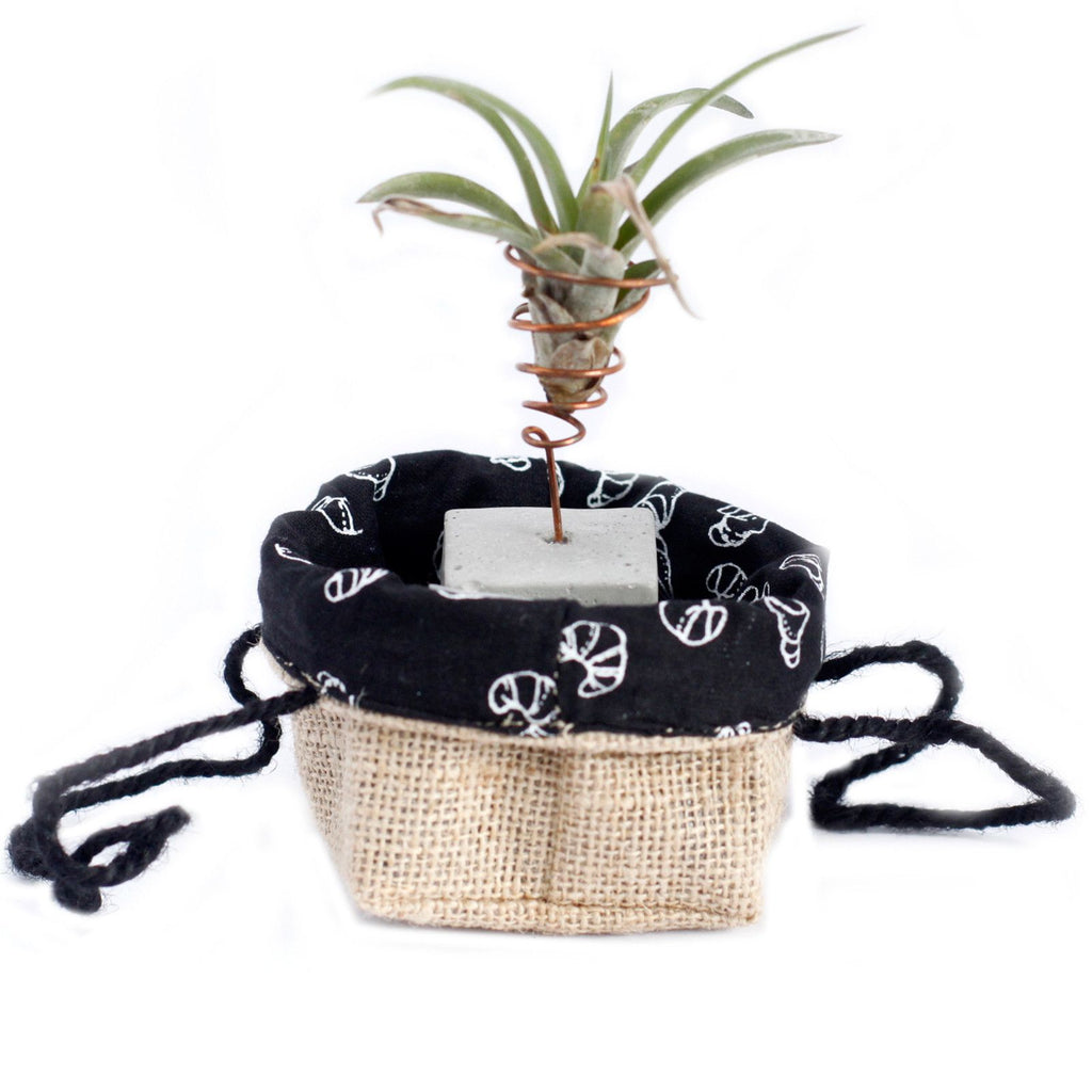 Natural Jute Cotton Gift Bag with Black Lining for Stylish Gifting