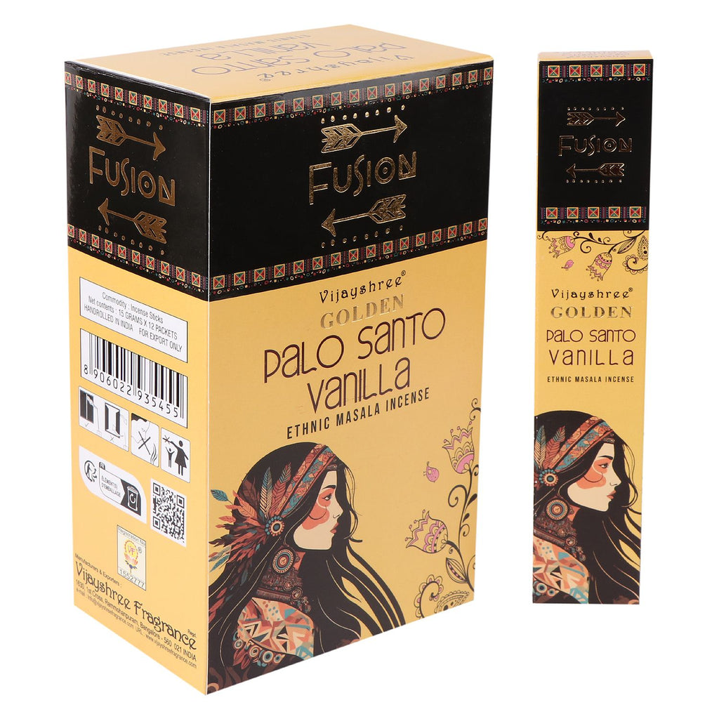 15g Golden Palo Santo and Vanilla Incense Sticks for Aromatic Use