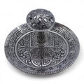 Mushroom Plate Incense Holder with Elegant Silver Effect Design