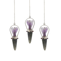 Veilwalker - Two Piece Angel Pendulum - Chakra Band - Labradorite & Amethyst