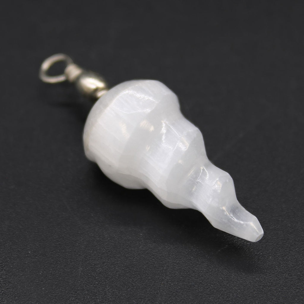 Selenite Spiral Pendant for Unique and Elegant Fashion Accessories