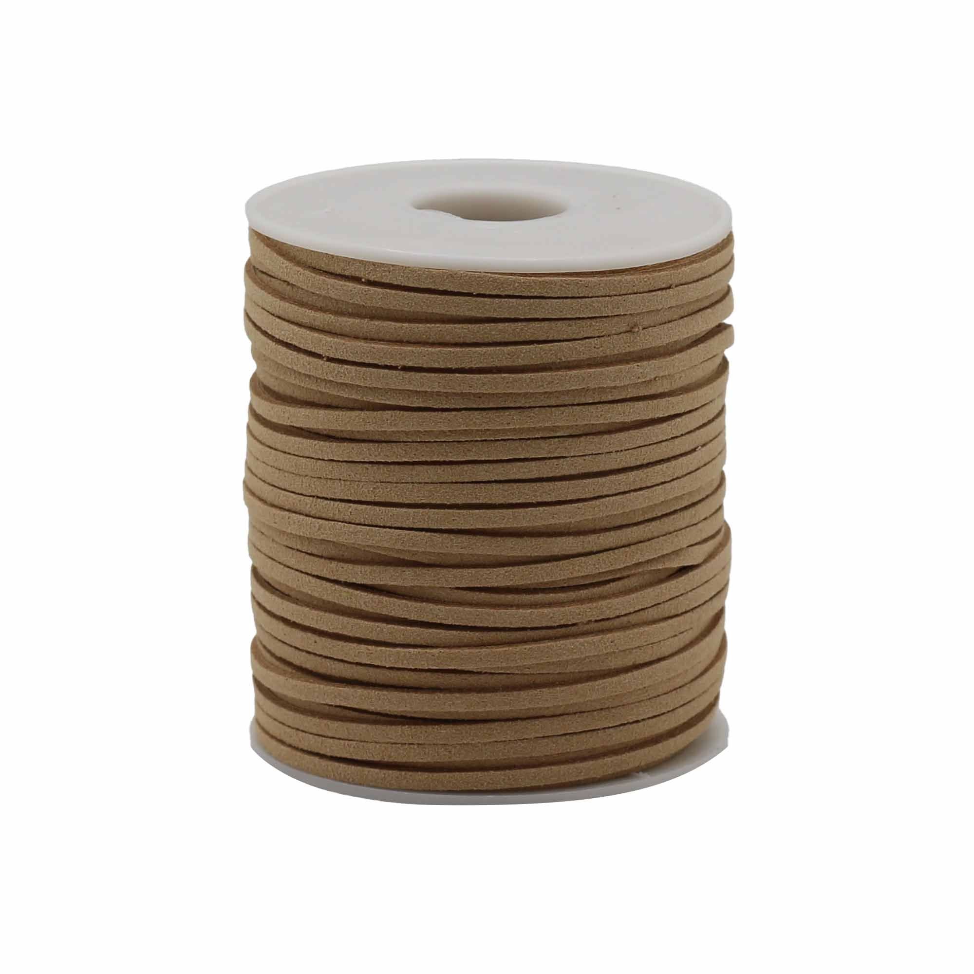Tan Bulk Roll Pendant Cord 2.5mm x 45m for Crafting Projects