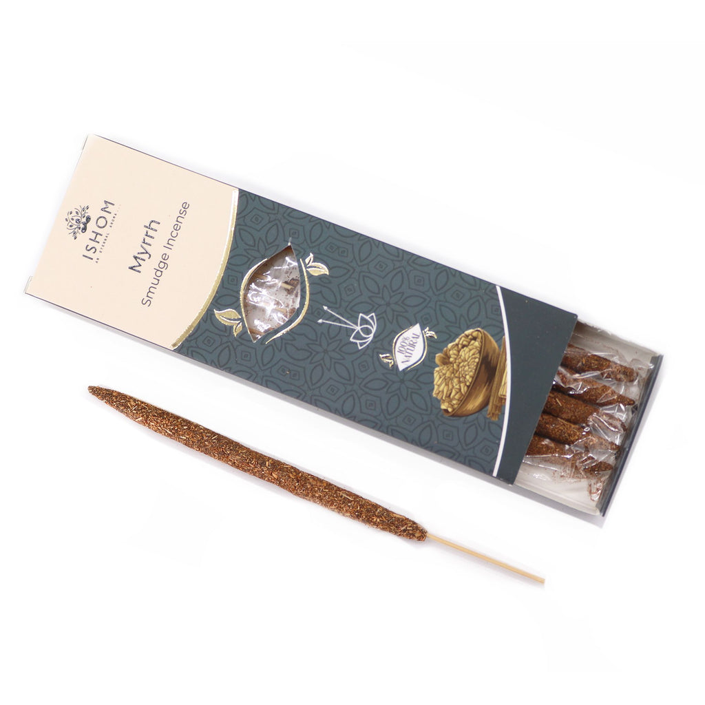 Ishom Smudge Incense Myrrh for Calming Atmosphere and Air Purification