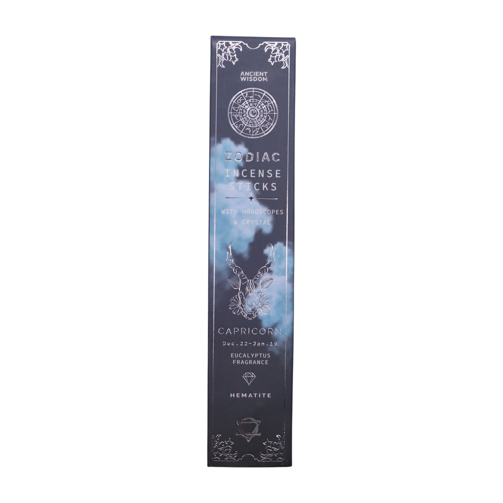 Eucalyptus Zodiac Gemstone Crystal Incense Set for Capricorn