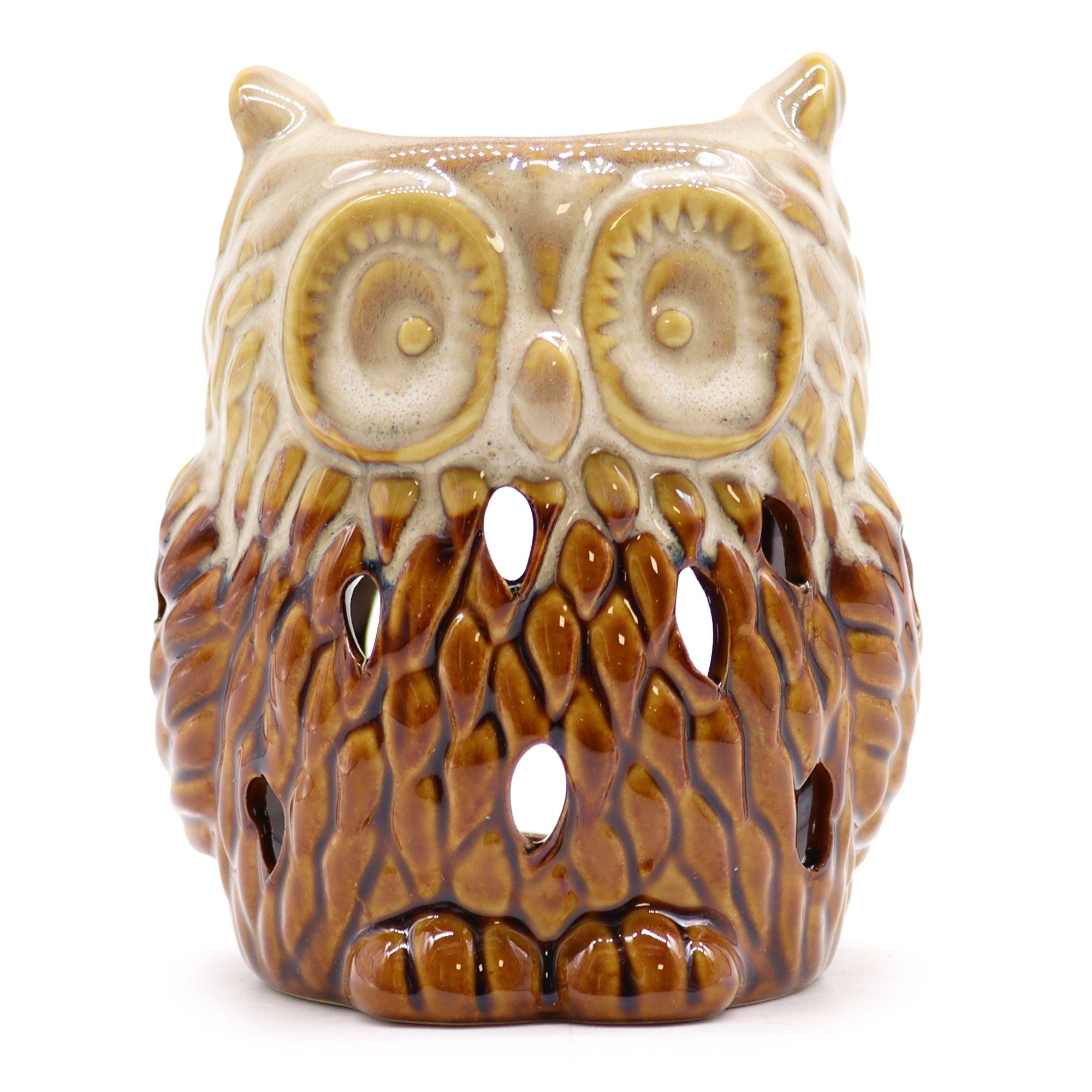 Classic Rustic Owl Oil Burner with Assorted Designs for Fragrance