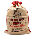 Do Not Open Before Christmas Day Jute Sack for Festive Gifts