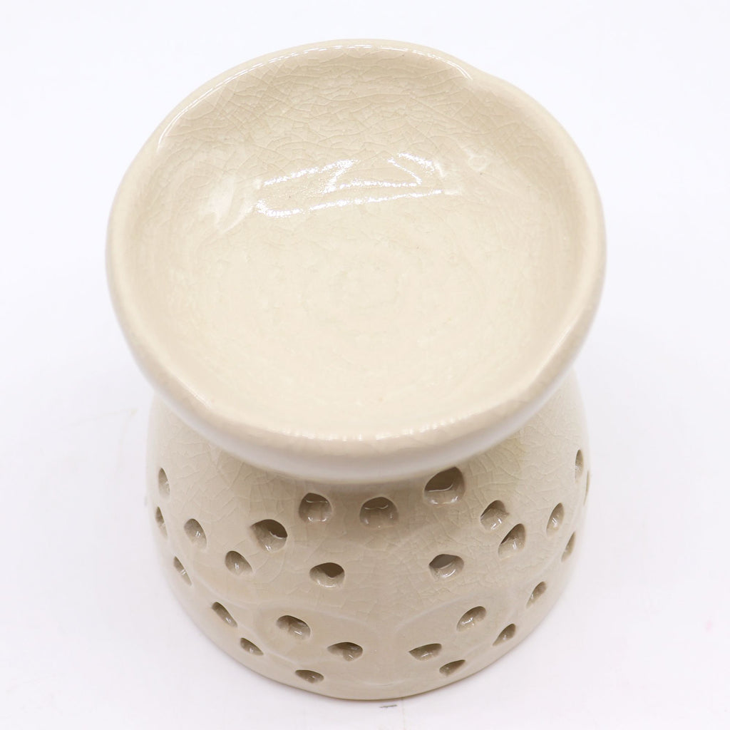 Tree of Life Ivory Oil Burner for Home Fragrance and Decor
