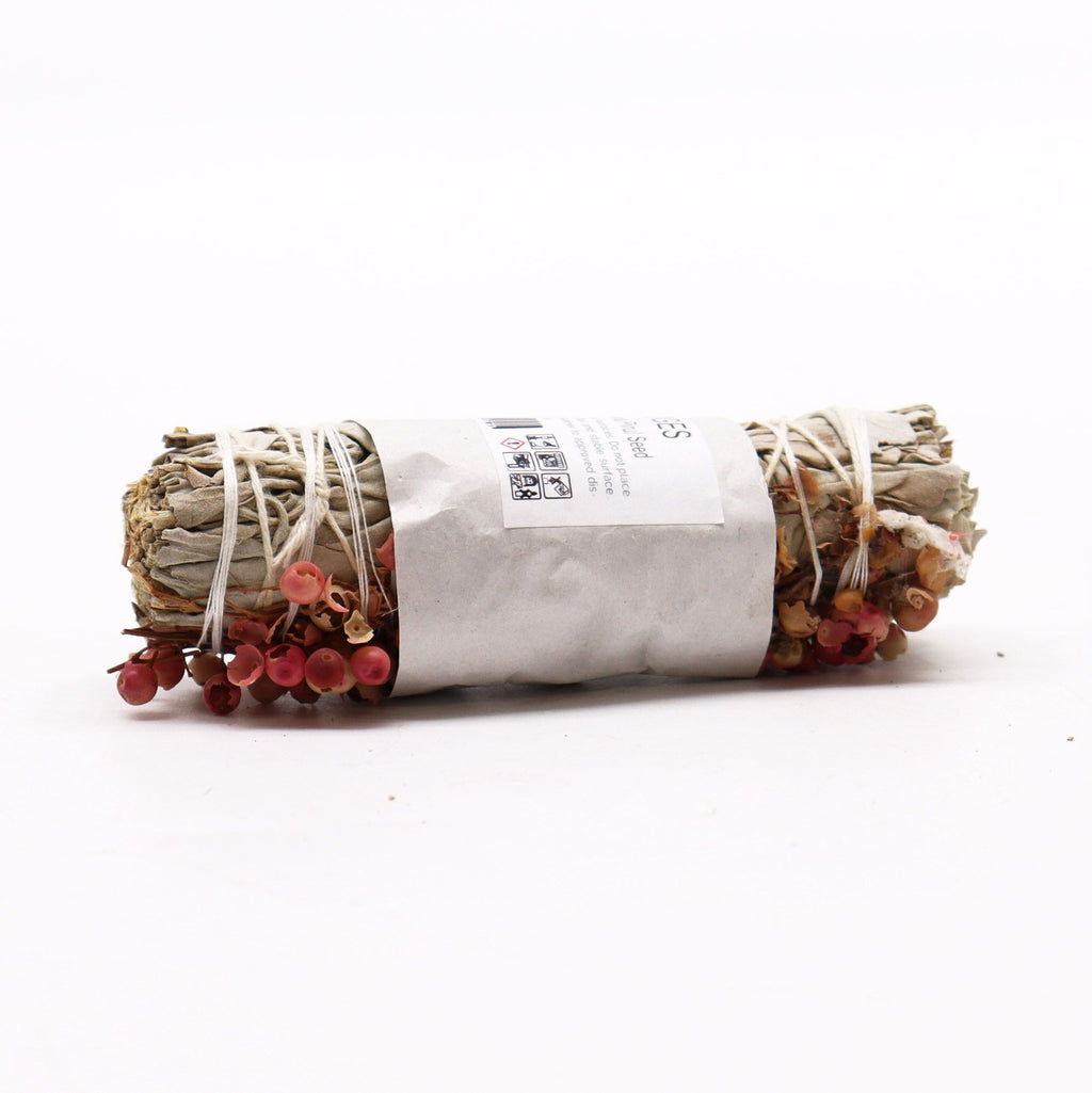 Smudge Stick White Sage and Pirul Seed for Cleansing Spaces