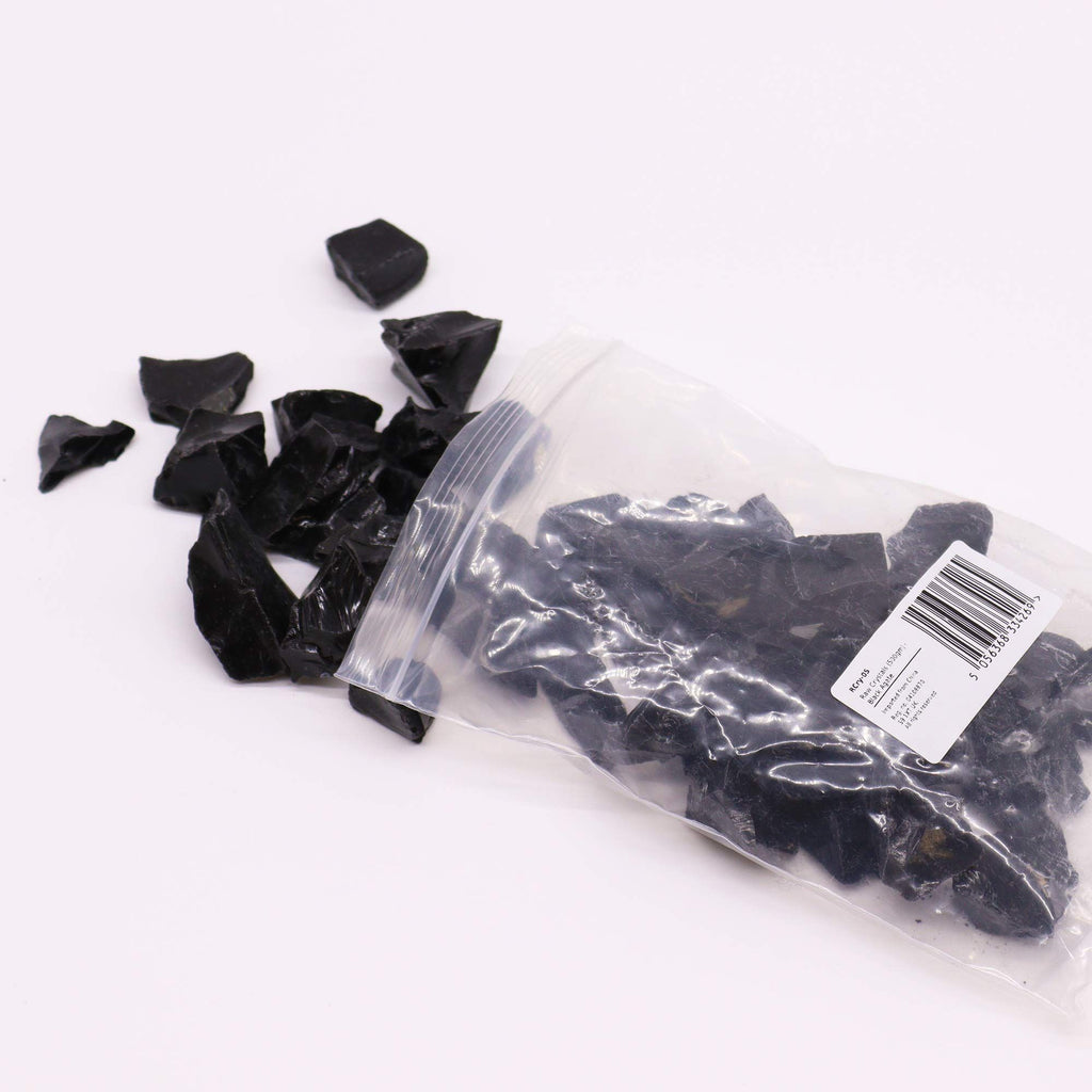 Raw Black Agate Crystals (500gm) for Grounding and Protection