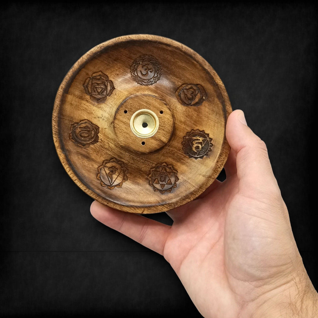 7 Chakra Design Incense Stick and Cone Burner Disc for Aromatherapy