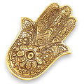 Gold Aluminium Small Hamsa Incense Holder for Home Decor