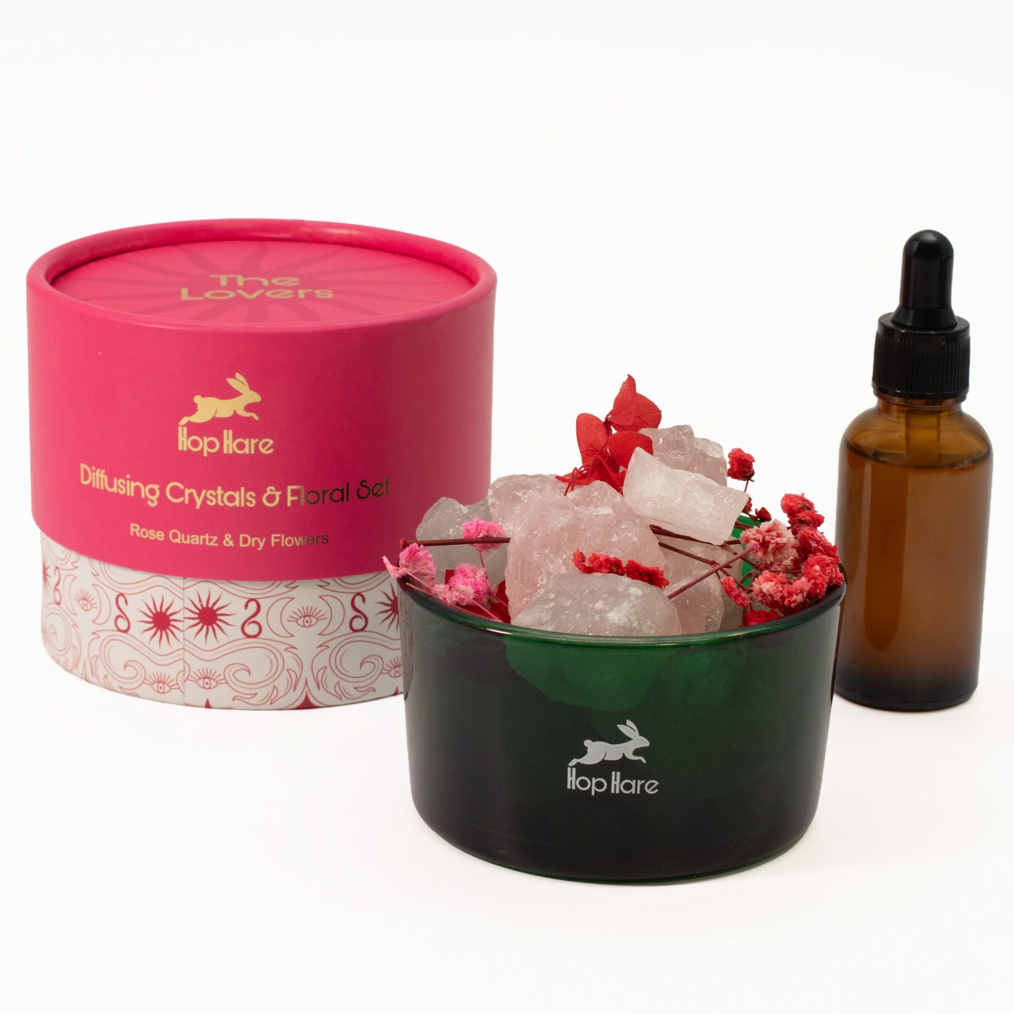 Hop Hare Diffusing Crystals and Floral Set for Elegant Home Decor