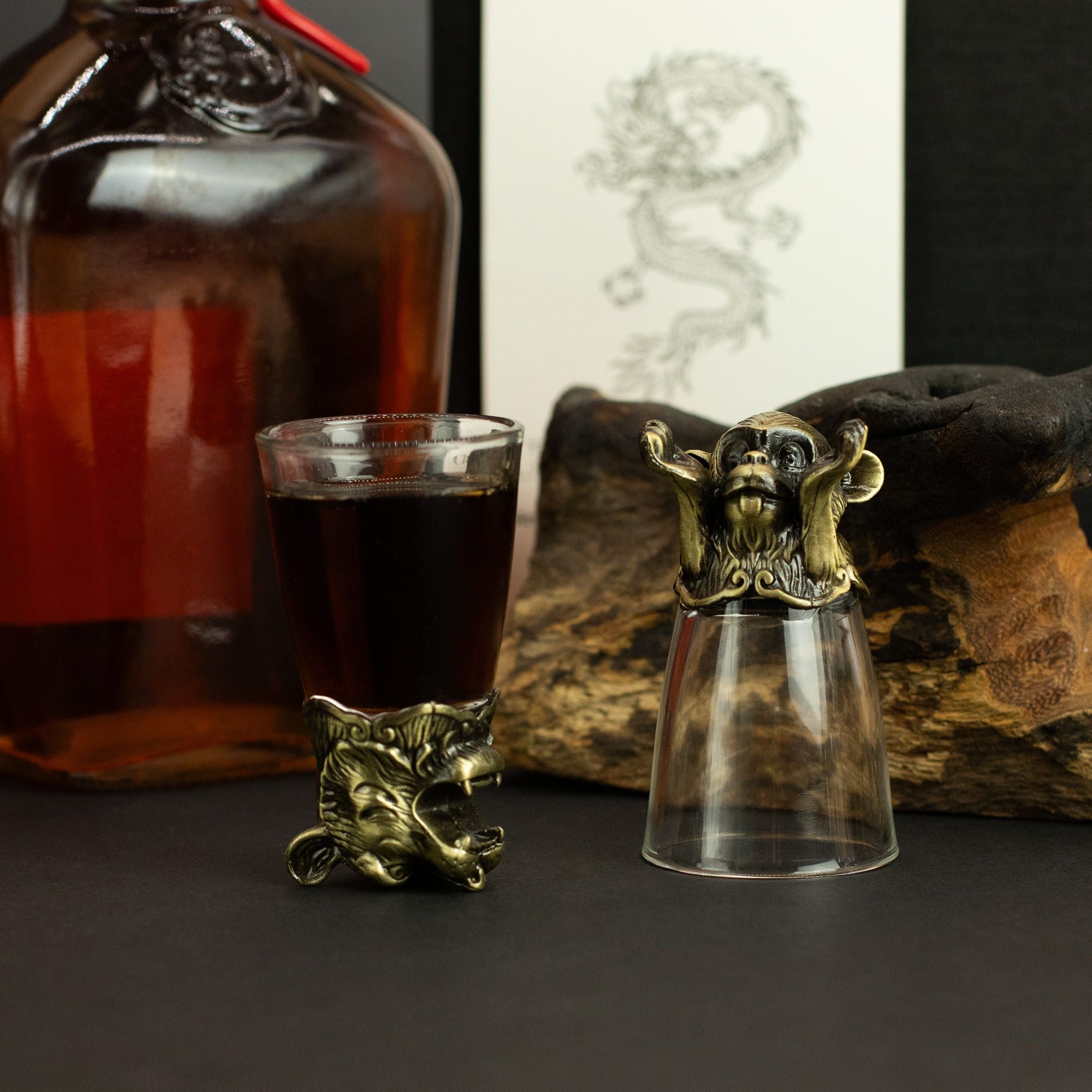 Gift Set of 12 Glasses 25ml Featuring Forest and Mystical Creatures