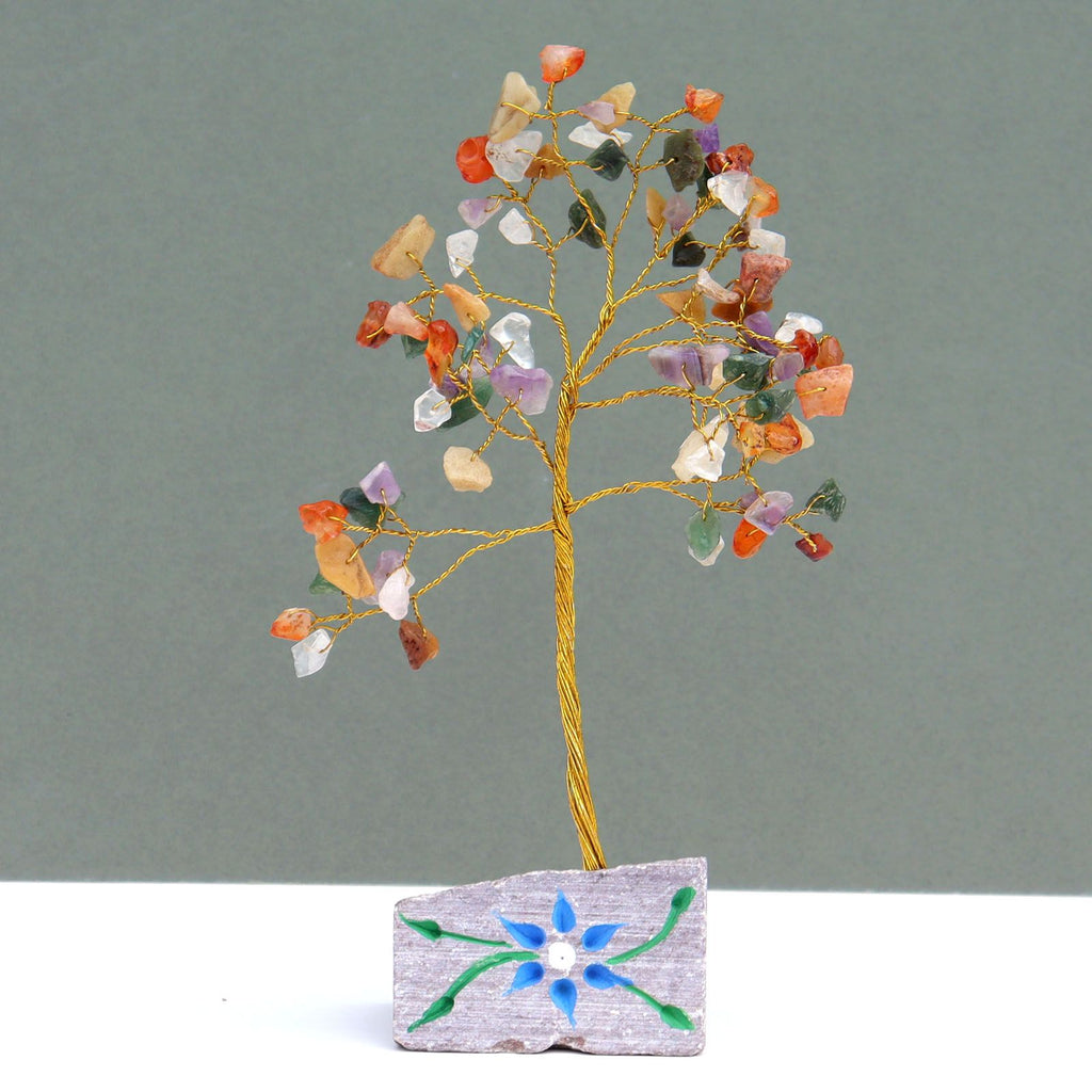 Multi gem Gemstone Tree with 80 Stones for Home Decoration