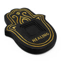 Healling Incense Plate Black & Gold Lava Stone Effect Design