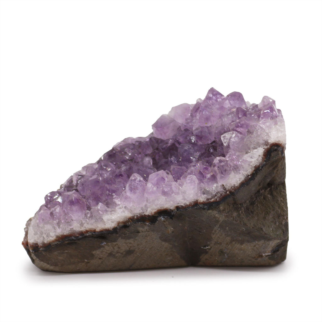 Medium Natural High Grade Amethyst Standing Cluster for Home Decor