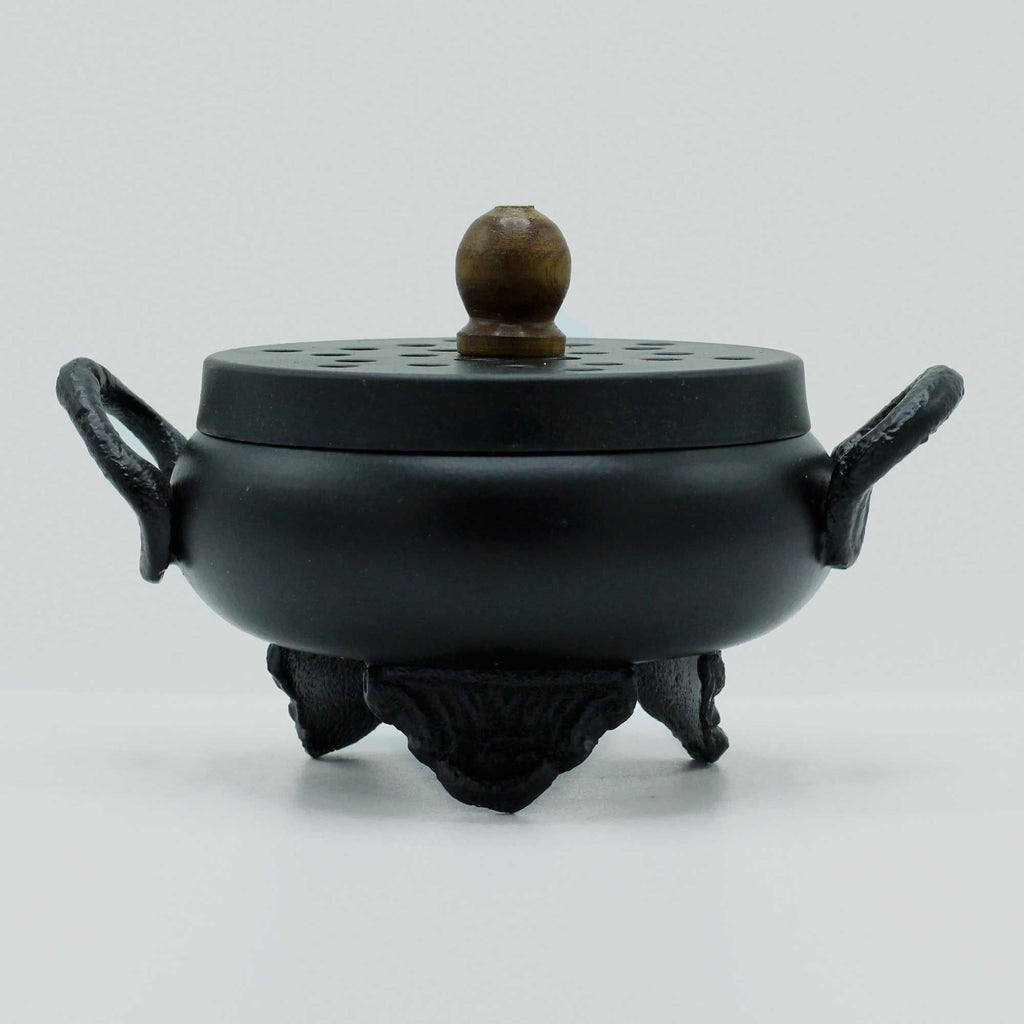 Classic Iron Cauldron Burner for Incense and Unique Home Décor