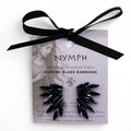 Jet Black Vintage Glass Fairies Earrings for Unique Style Appeal