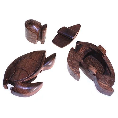Bali Magic Box Sea Turtle Puzzle with Hidden Compartment Gift