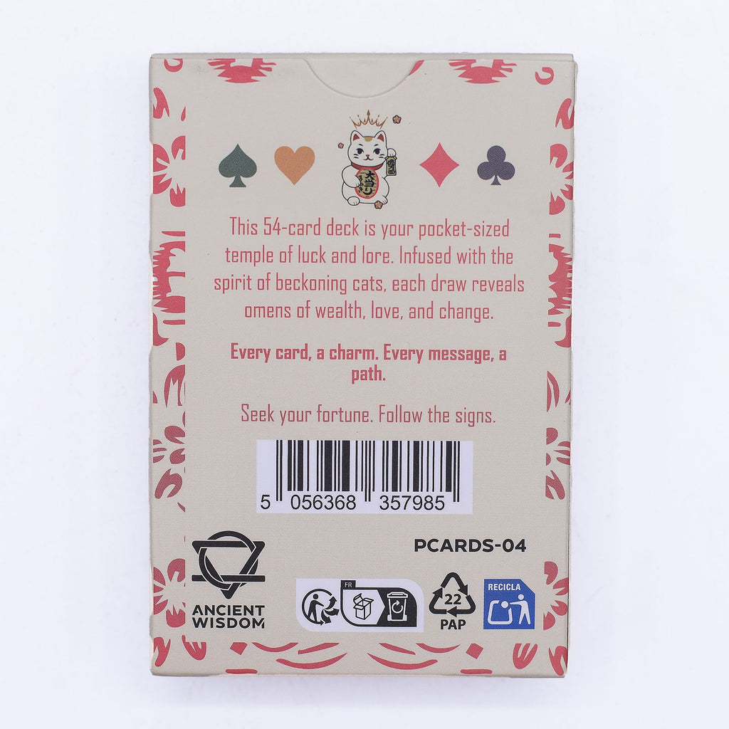 Fortune Cats Playing Cards and Oracle Cards Maneki Neko Deck