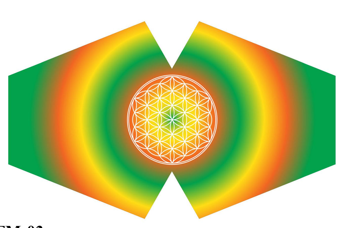 Reusable Poly-Cotton Face Mask with Filter Pocket – Flower of Life (Adult)