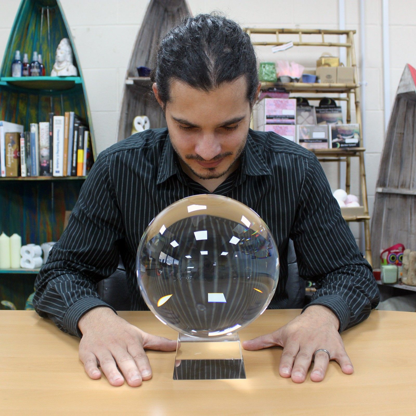 Stunning 200mm Crystal Ball on Stand for Elegant Home Display