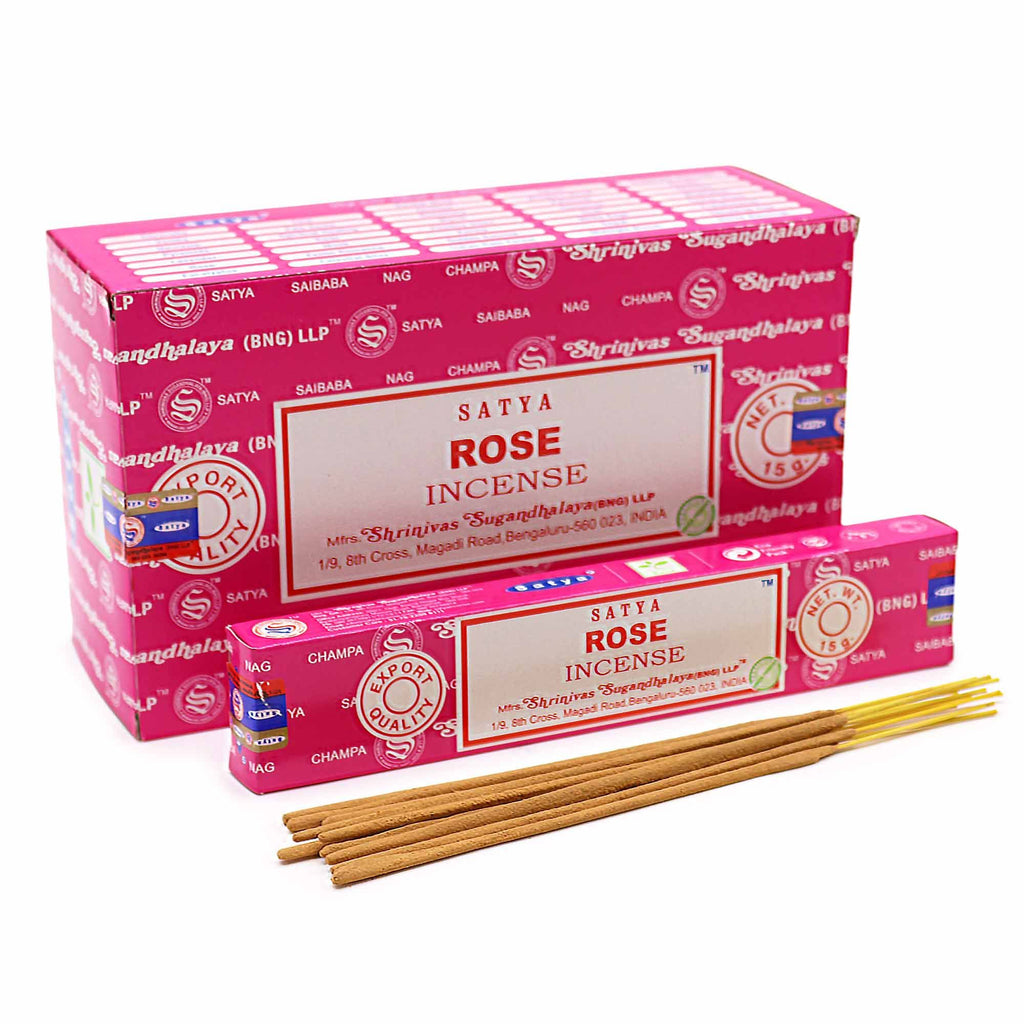 Satya Incense Sticks 15gm with Rose Fragrance for Home Use