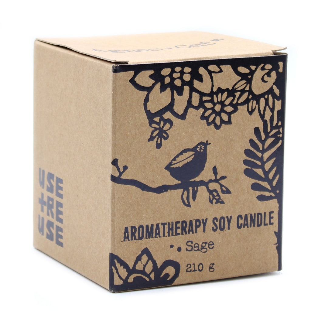 Agnes + Cat Sage Herb Garden Candle for a Calming Atmosphere