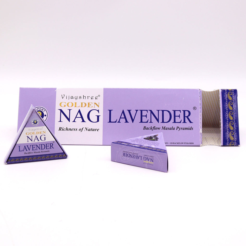 42g Jumbo Golden Nag Lavender Backflow Incense Cones for Tranquility