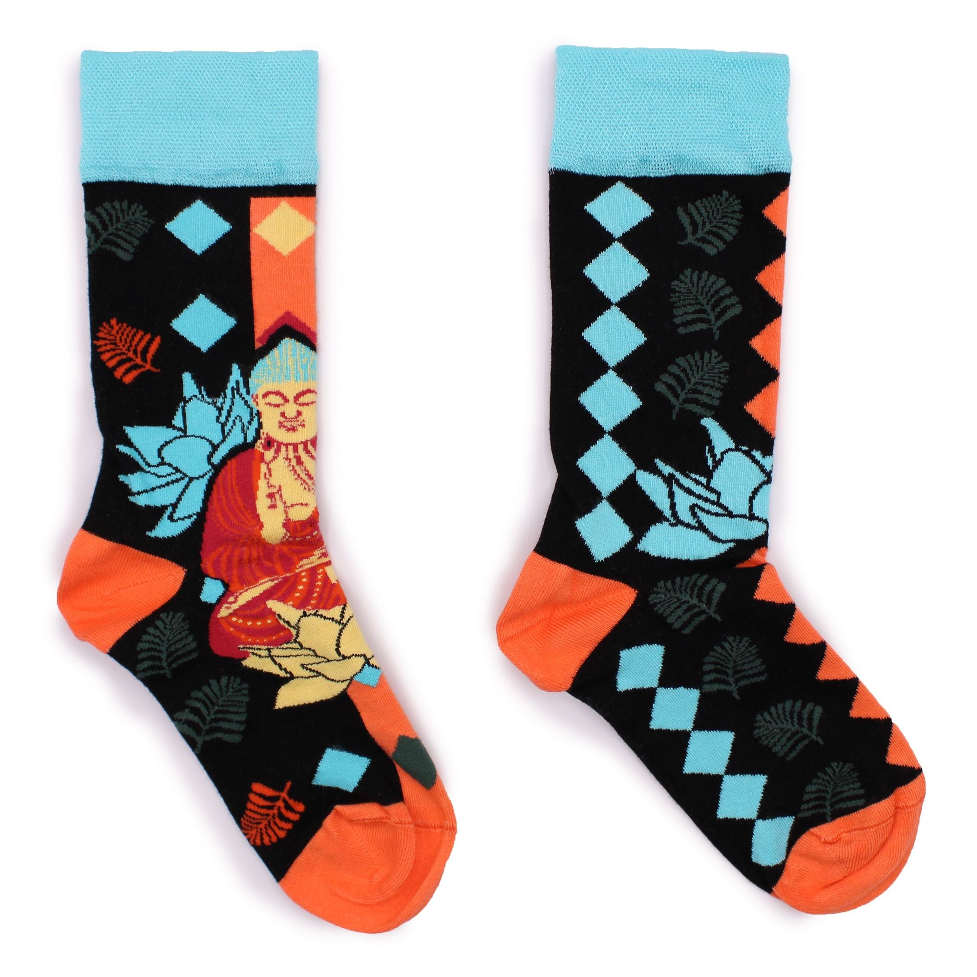 Hop Hare Bamboo Socks S/M - Blue Buddha & LotusÂ