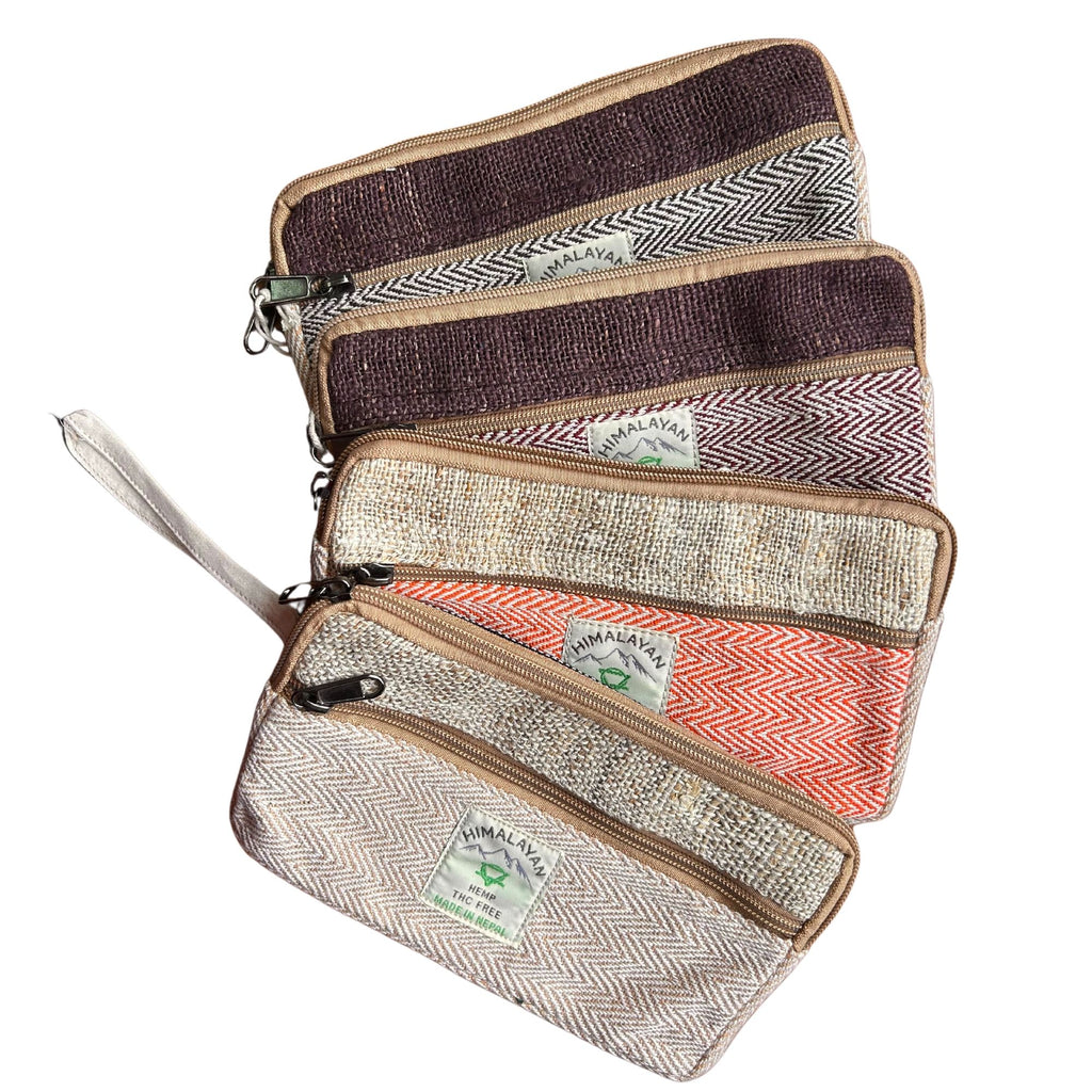 Hemp Phone Tobacco Anything Zip Pouch in Assorted Designs