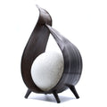 Natural Coconut Lamp with Chocolate Wrapover Twist for Unique Decor